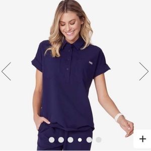 Figs scrub top Navy blue